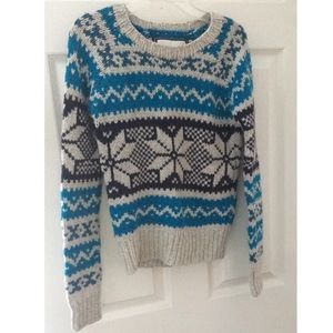 American Eagle - blue/gray sweater - junior medium